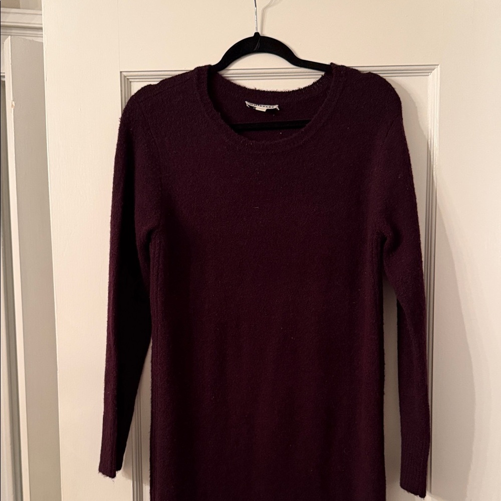 Burgundy Long Sleeve SweaterDress